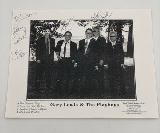 Gary Lewis & The Playboys Photograph with Signed Autographs by Group 2