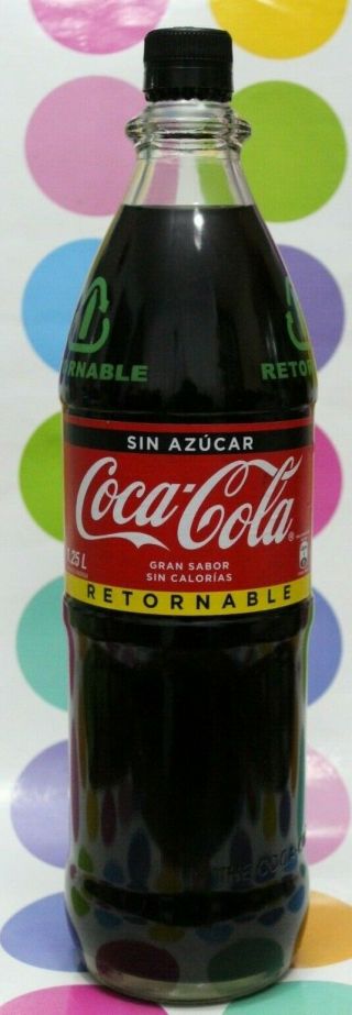 Chile South America Coca Cola Big Tall Bottle 1.  25 1250 Acl Rare Size Zero Paper