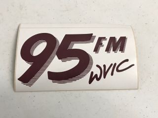 Superior Vintage Radio Station Bumper Sticker Wvic 95 Fm Lansing Michigan