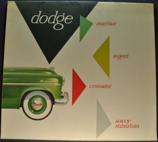 1953 Dodge Brochure Mayfair Regent Crusader Wagon 53 Canadian