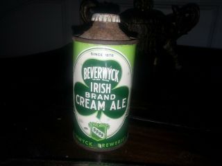BEVERWYCK CREAM ALE Cone Top IRTP Beer Can Beverwyck Brewing,  NY Cap 3