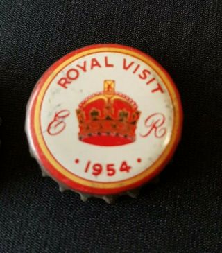 2 X 1954 Royal Vist Ctown Seal Bottle Caps Coca Cola Beer
