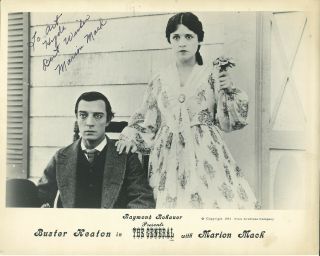 Marion Mack The General Buster Keaton Hand Signed Autographed Photo D.  1989