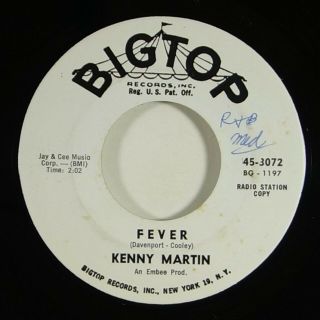 Kenny Martin " Fever " R&b Popcorn 45 Big Top Promo Mp3