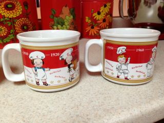 4 Collectible Campbell Soup 14 oz Bowl Mug Cups 2 1993 West Wood & 2 2001 Cups 2