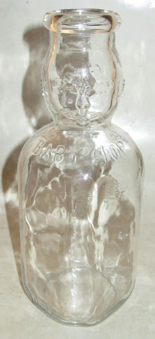 Vintage Brookfield Baby Top One Quart Clear Glass Cream Separator Milk Bottle