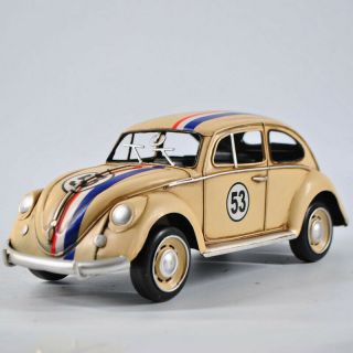 1934 Yellow Beetle Classic Model 1:12 - Scale Model Car Home Office Handmade