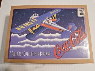 Coca Cola Die Cast Collectable Biplane