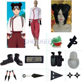 Naruto Shippuden Tenten Halloween Cosplay Costume 2 Naruto Set With Wig