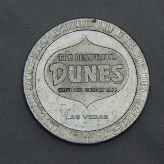 Dunes Hotel Country Club $1.  00 Gaming Token 1979 Las Vegas Nevada
