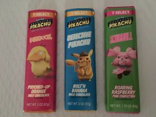 Pokemon Detective Pikachu Movie 7 - 11 Candy Bars Exclusive All 3