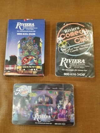 Vintage Riviera Hotel & Casino Las Vegas Playing Cards - 3 Decks -