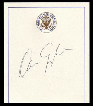 Vice President Dan Quayle - Signed Vp Card With Vp Seal