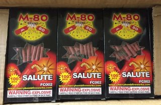 M - 80 Firecracker Label 3 Packs Of 100 Labels Pre Ebay Rules