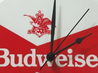 Budweiser White Bottle Cap Wall Clock King of Beers Collectible Man Cave Beer 4