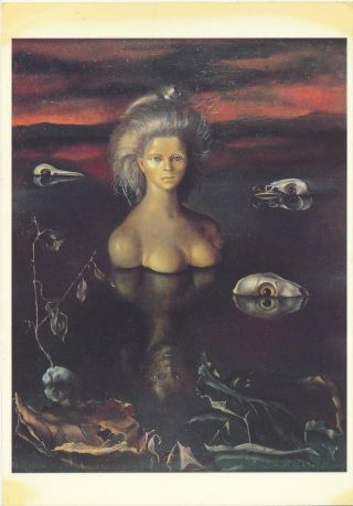Leonor Fini - Signed Card Of Her Painting