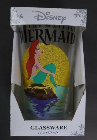 Ariel The Little Mermaid Pint Glass 16 Oz Disney W Movie Poster Design