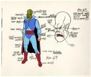 He - Man/she - Ra Masters Of The Universe Animation Art Lord Todd Model Sheet