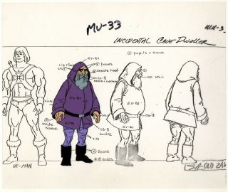 He - Man/she - Ra Masters Of The Universe Animation Art Cave Dweller Model Sheet