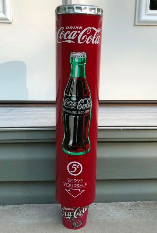 Vtg 1999 Red Plastic Coca Cola Paper Cup Dispenser