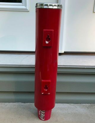 Vtg 1999 Red Plastic Coca Cola Paper Cup Dispenser 4
