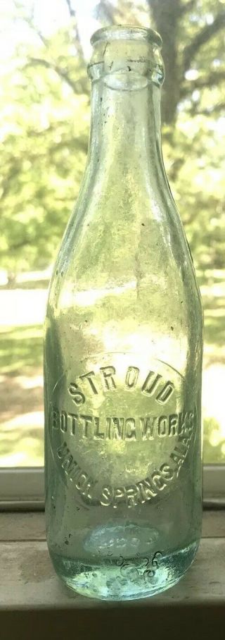 Rare Stroud Union Springs Alabama Circle Slug Ala Bottle