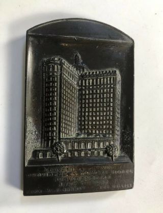 1922 Providence Biltmore Bronze Opening Souvenir Paperweight