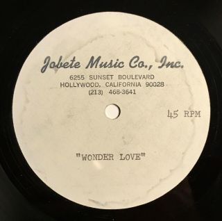 “wonder Love” Jobete Mystery Acetate Female Singer Modern Soul Unreleased Hear