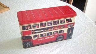 Walkers Shortbread Scottish London Double Decker Bus Biscuit Tin Large 10x4x6 "