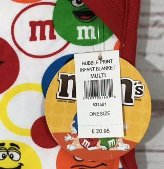 M&M ' s Candies Cartoon Bubble Print Candy Infant Baby Hooded Blanket Rainbow 6