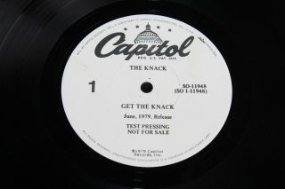 The Knack - Usa Lp Test Pressing / Get The Knack 1979 So - 11948