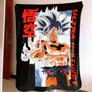 Dragon Ball Z Goku Ultra Instinct Plush Fleece Throw Blanket Winter Warm