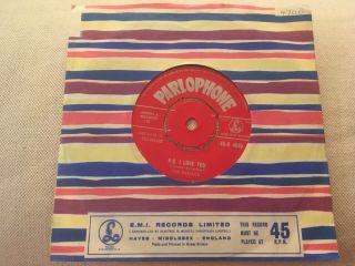Beatles Love Me Do 1962 UK 1st 7” Red Parlophone 7XCE 17144 - 1N ZT tax code VG 8