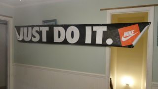 Just Do It Nike Promotional Banner 124 Inches By 17 Inches - 10 Feet Long