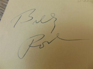 Theatrical Impresario Billy Rose Autograph Signature Broadway Song Writer Music