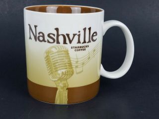 Starbucks 16 Oz Coffee Mug Cup Nashville Green Global Icon Series 2010