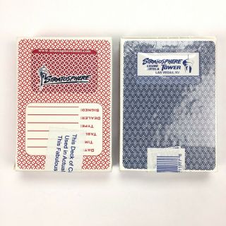 Stratosphere Tower Casino Cards,  Las Vegas,  2 Decks Red Blue,  Playing Cards