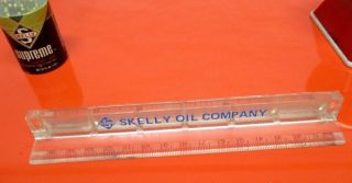 Vintage Skelly Gas Oil Hood Tires Glass Snow Globe Dome can Matches Ruler Sign 4