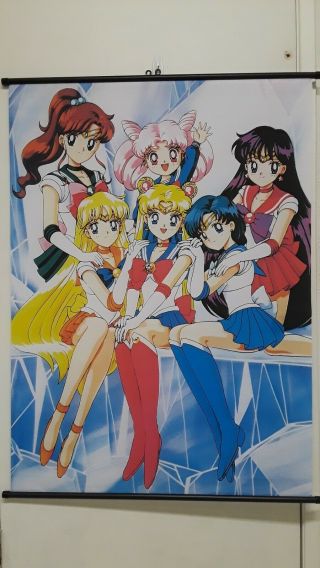 Sailor Moon & Friends Wall Banner Art Scroll Collectible Room Decor 31x43