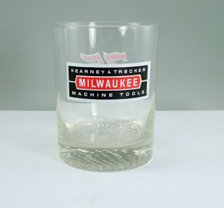 Vintage Kearney & Trecker Machine Tools Milwaukee 75 Anniversary Cocktail Glass
