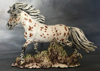 Poole’s Pony Pottery Ceramic Trotting British Spotted Pony Horse Gloss Glaze