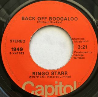 Ringo Starr / Back Off Boogaloo / Capitol Orange Label 1975 - 1978