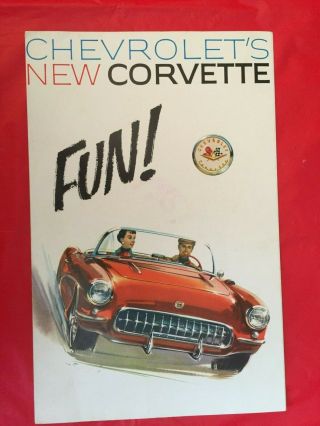 1957 Chevrolet " Corvette " Dealer Car Sales Brochure
