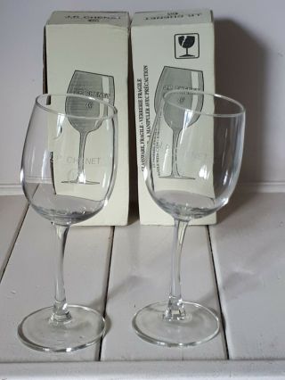 Set Of X6 Six J P Chenet Wonky Drunk Wine Glasses Boxed