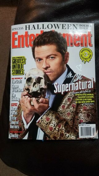 Autographed Misha Collins (cas) Entertainment Weekly Supernatural Cover 2017