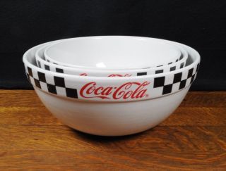 Coca Cola Nesting Mixing Bowls By Gibson Set Of 3