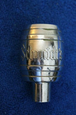 Vintage Chrome Schmidts Beer Ball Beer Tap Gear Shift Knob Handle Accessory Auto