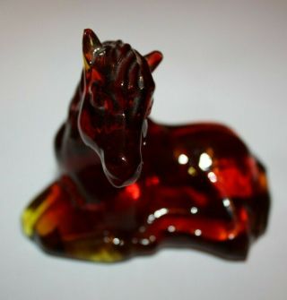 Fenton Glass Ruby Red Horse