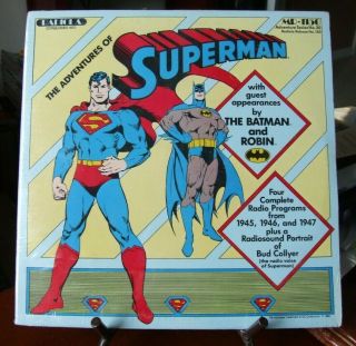 The Adventures Of Superman Lp 1984 Radiola Mr - 1150 With Batman & Robin