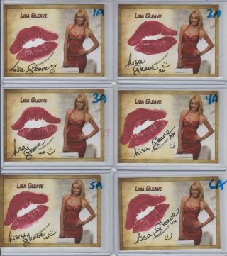Lisa Gleave Model Signed & Kissed Trading Card 3a Maxim Deal Or No Deal